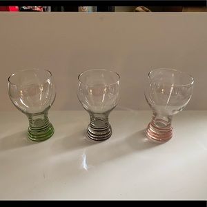 Three Fiesta drinking glasses